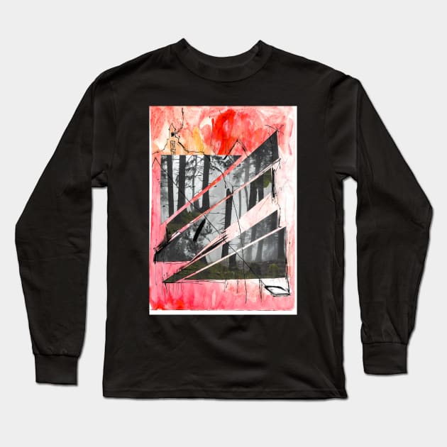 Feather Eye - Number 09 Long Sleeve T-Shirt by Ambient Abstract